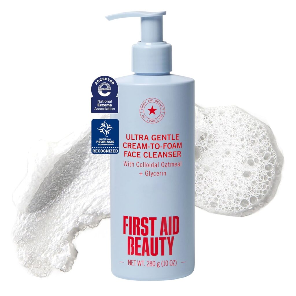First Aid Beauty Pure Skin Face Cleanser gentle daily cleanser for sensitive skin